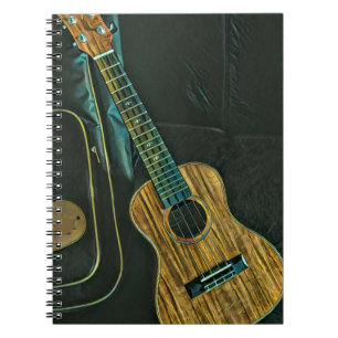 vintage rock guitar player artwork notebook