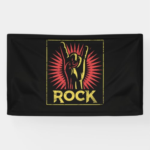 Vintage Rock n Roll _ Concert Band Retro Banner
