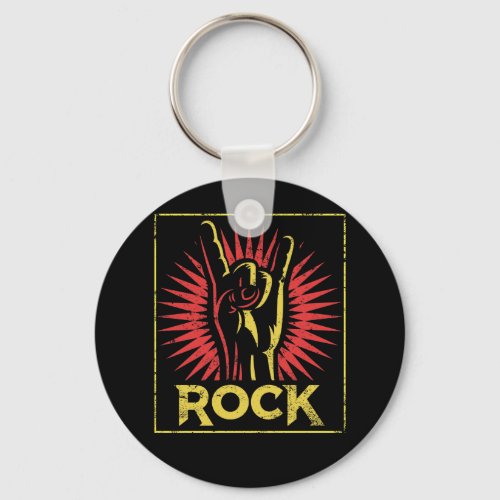 Vintage Rock n Roll _ Concert Band Retro Keychain