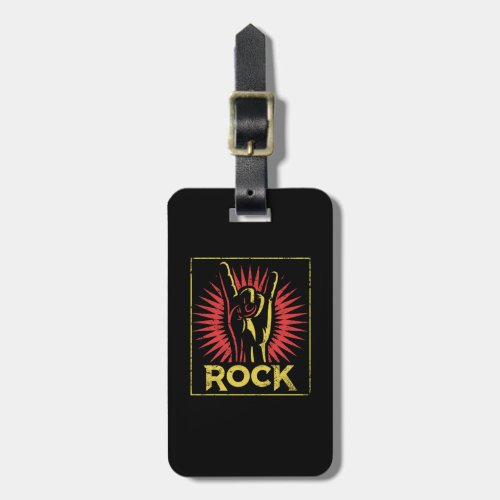 Vintage Rock n Roll _ Concert Band Retro Luggage Tag