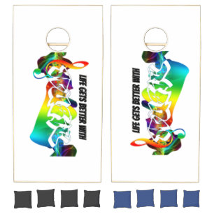 Vintage Rock N Roll Party Time Cornhole Set