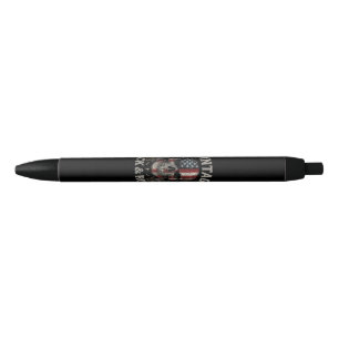 Vintage Rock Skull American Flag Guitar Retro Rock Pen