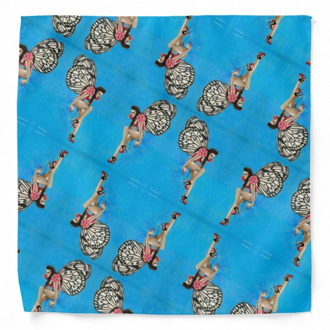 Vintage Rockabilly Fairy Bandana (Front)