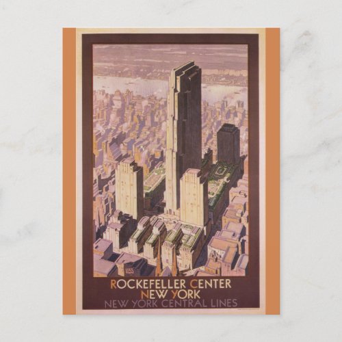 Vintage Rockefeller Center New York City Travel Postcard