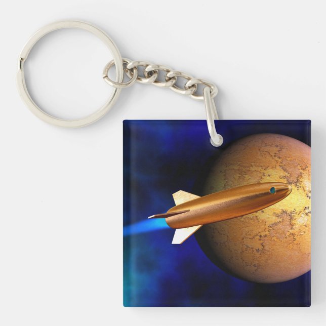vintage rocket keychain (Front)