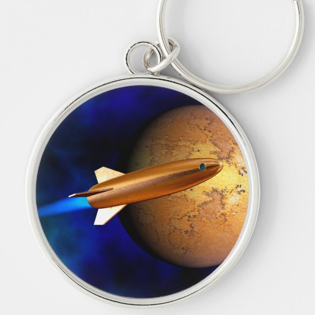 vintage rocket keychain (Front)