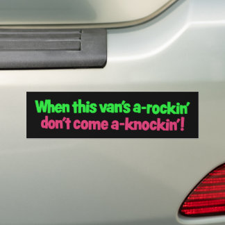 Vintage Rockin Van Bumper Sticker