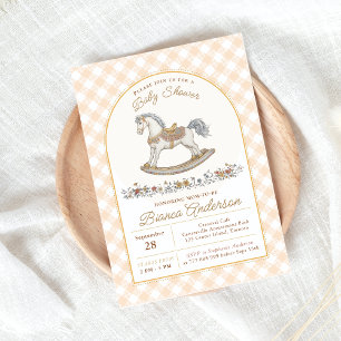 Vintage Rocking Horse Baby Shower Invite