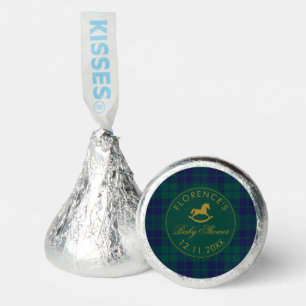 Vintage Rocking Horse Green Plaid Baby Shower Hershey®'s Kisses®