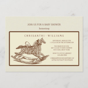 Vintage Rocking Horse Invitation