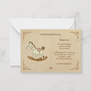 Vintage Rocking Horse Note Card