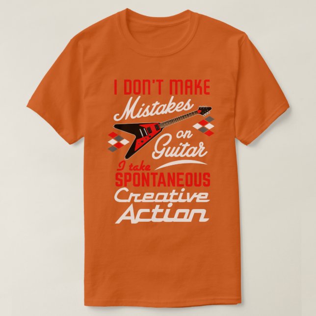 Vintage RocknRoll Guitar Action T-Shirt (Design Front)