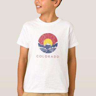 Pueblo Colorado Flag Mountains Shirt Cool Souvenir Gift Top T