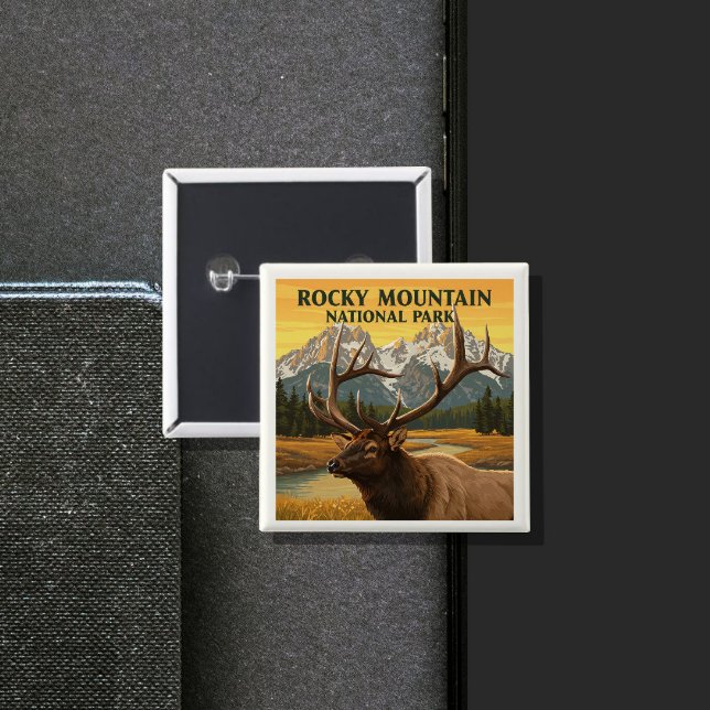 Vintage Rocky Mountain National Park Button (Creator Uploaded)