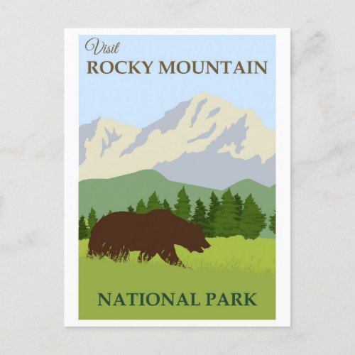 Vintage Rocky Mountain National Park Colorado Postcard