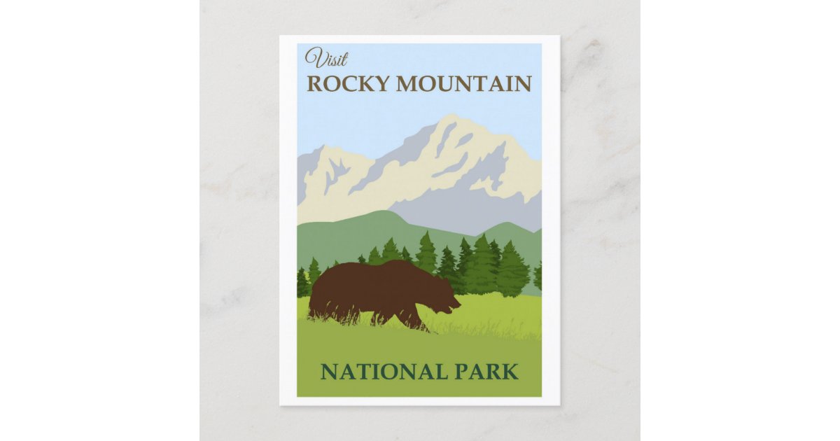 Vintage Rocky Mountain National Park Colorado Postcard | Zazzle
