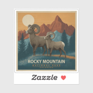 Vintage Rocky Mountain National Park Colorado Sticker