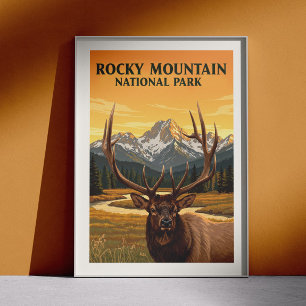 Vintage Rocky Mountain National Park Poster