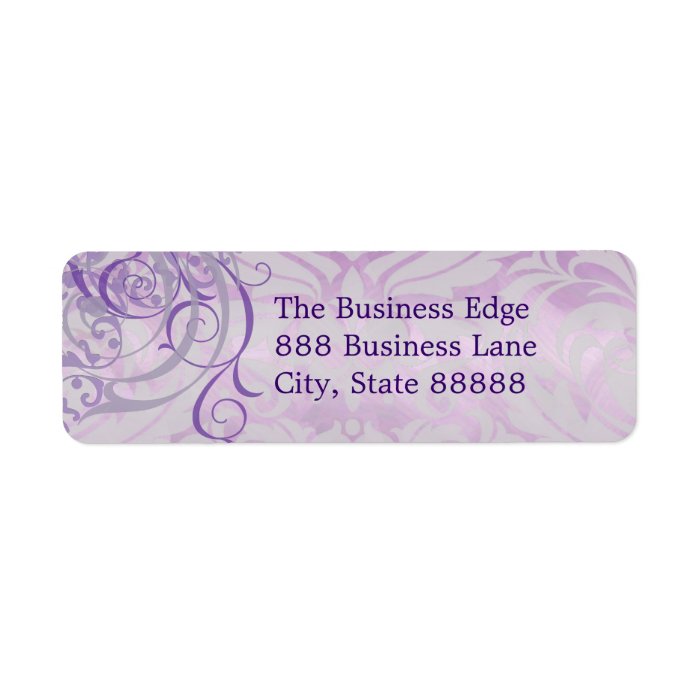 Vintage Rococo Purple Business  Address Label