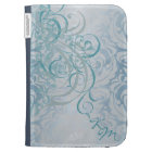 Vintage Rococo Teal Scroll Kindle Case