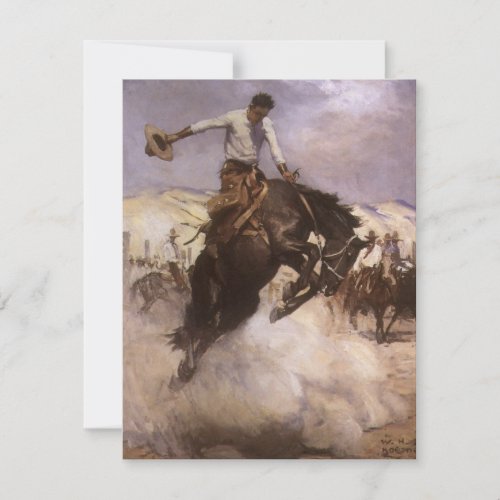 Vintage Rodeo Cowboy Breezy Riding by WHD Koerner