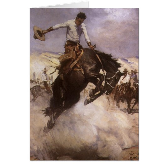 Vintage Rodeo Cowboy, Breezy Riding by WHD Koerner Card