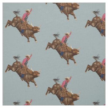 Vintage Rodeo Cowboy Fabric by stickywicket at Zazzle