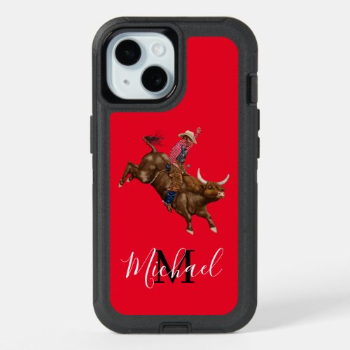 Vintage rodeo cowboy iPhone 15 case