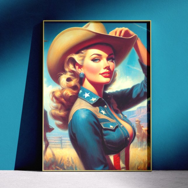 Vintage Rodeo Pin-up Poster (Creator Uploaded)