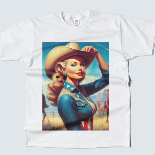 Vintage Rodeo Pin-up T-Shirt (Creator Uploaded)