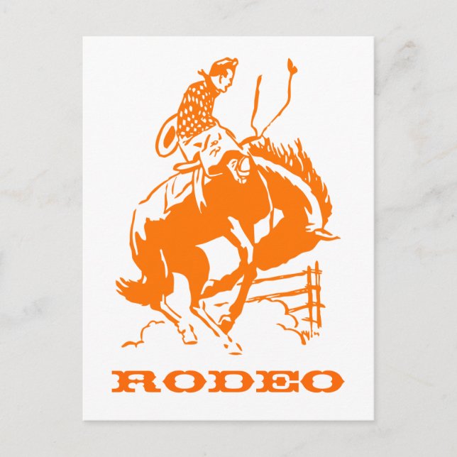 VIntage Rodeo Postcard (Front)