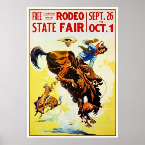 Vintage Rodeo Poster Restored