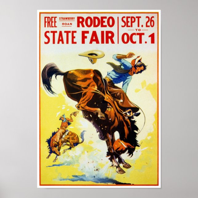 Vintage Rodeo Poster Restored (Front)