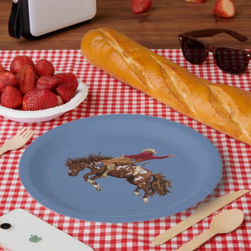 Vintage Rodeo rider  Paper Plates