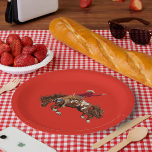 Vintage Rodeo rider Paper Plates