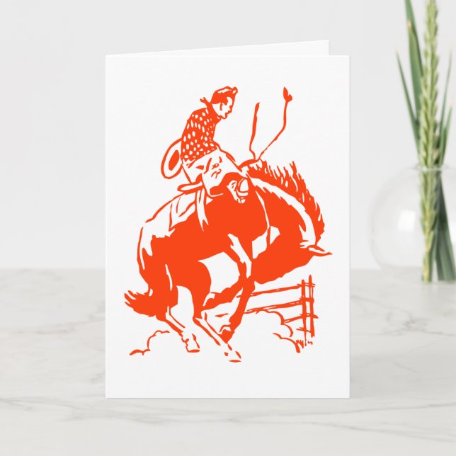 Vintage Rodeo Valentine Holiday Card (Front)