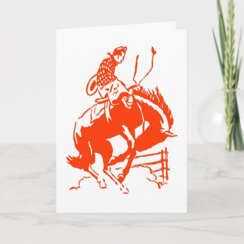 Vintage Rodeo Valentine Holiday Card