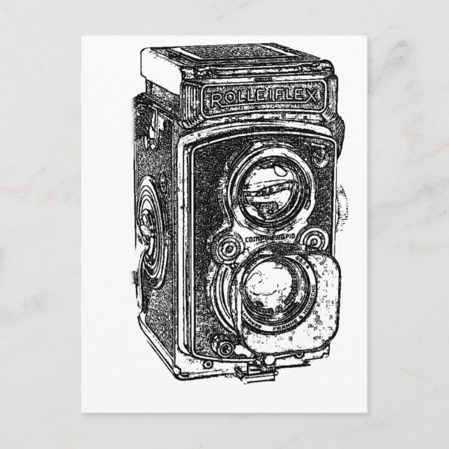 Vintage Rolleiflex Camera Postcard (Front)