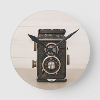 Vintage Rolleiflex Twin lens camera Round Clock