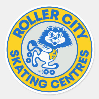 Vintage Roller City Australia Classic Round Sticker