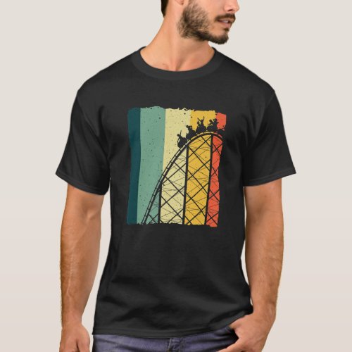 Vintage Roller Coaster Design Theme Park Lover Men T_Shirt