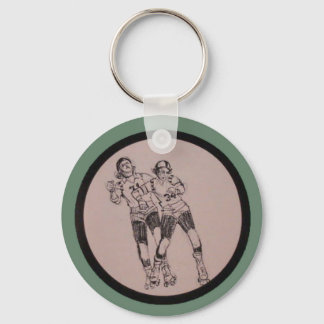 Vintage Roller Derby Program cover art Keychain