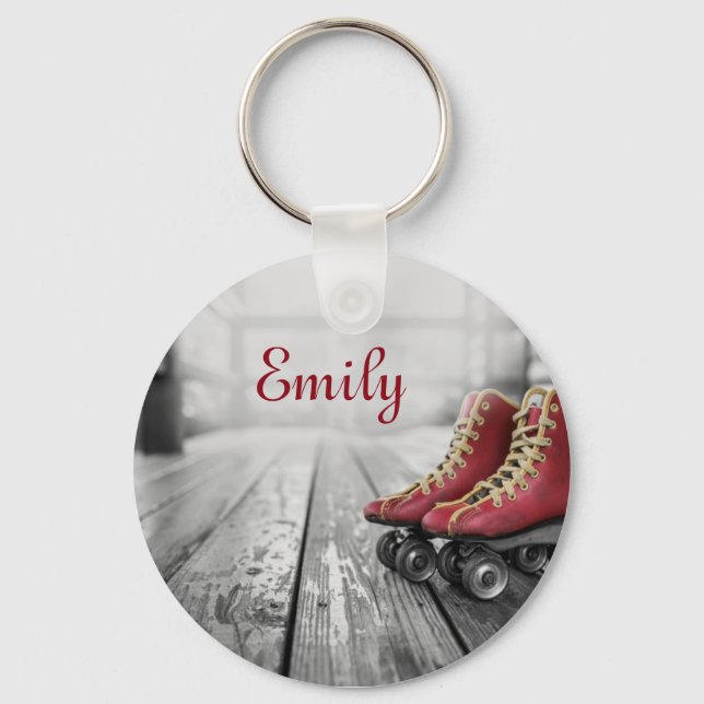 Vintage roller skates keychain (Front)