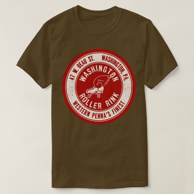 Vintage Roller Skating Washington Pennsylvania T-Shirt (Design Front)