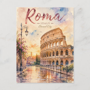 Vintage Roma Colosseum Postcard