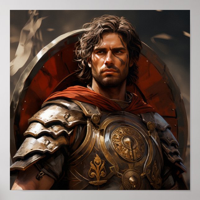 Vintage Roman Archer Poster - Bowman with Small Sh (Front)