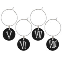 Vintage Roman Bone Numbers V-VIII Halloween Party