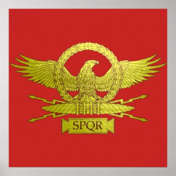 Vintage Roman Legion Insignia Poster by OniTees at Zazzle