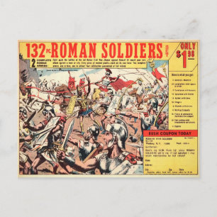 Vintage Roman Soldiers Ad Postcard