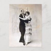 Vintage Romance Ballroom Dance Couple